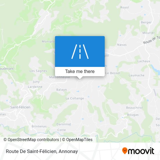 Route De Saint-Félicien map