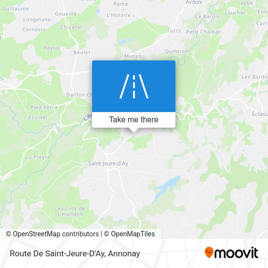 Route De Saint-Jeure-D'Ay map