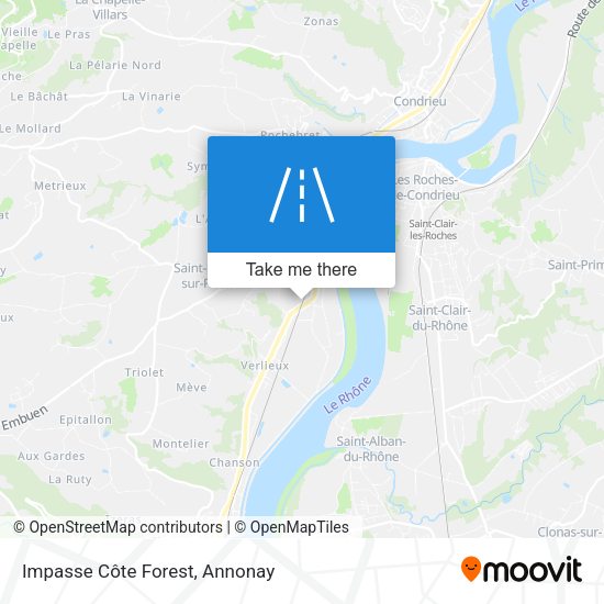 Impasse Côte Forest map