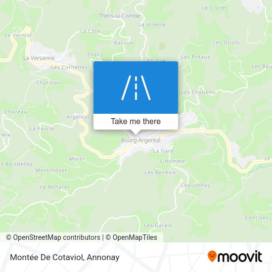 Montée De Cotaviol map