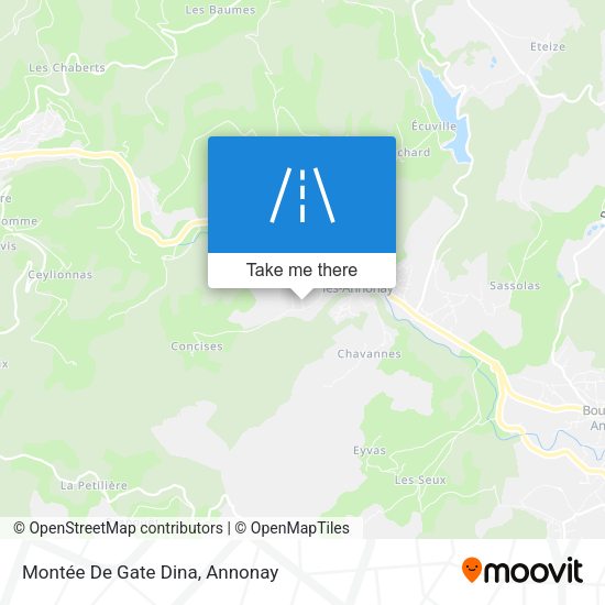 Montée De Gate Dina map