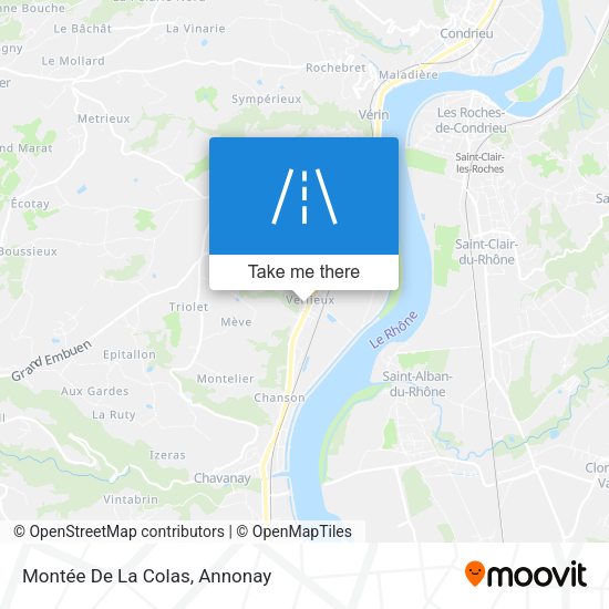 Montée De La Colas map