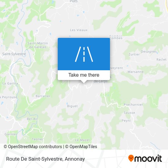 Route De Saint-Sylvestre map