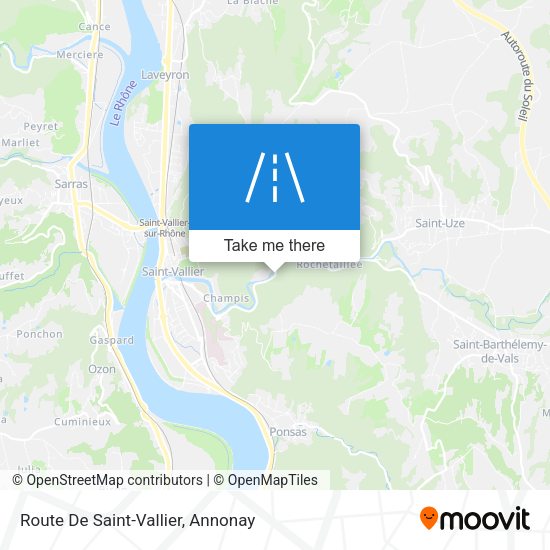 Route De Saint-Vallier map