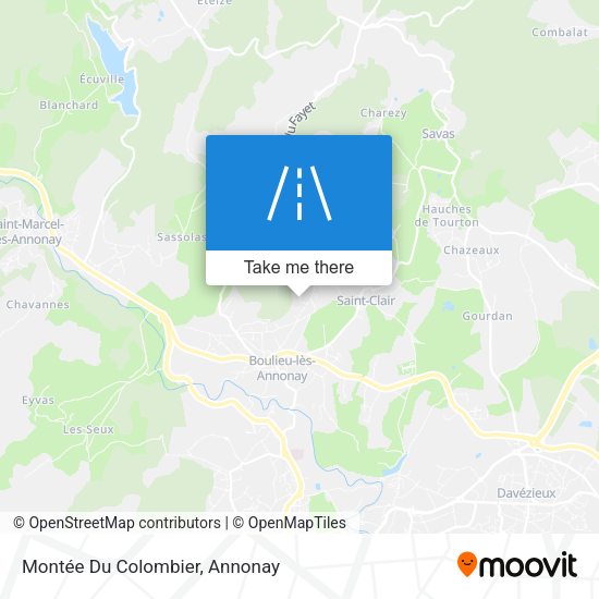 Montée Du Colombier map