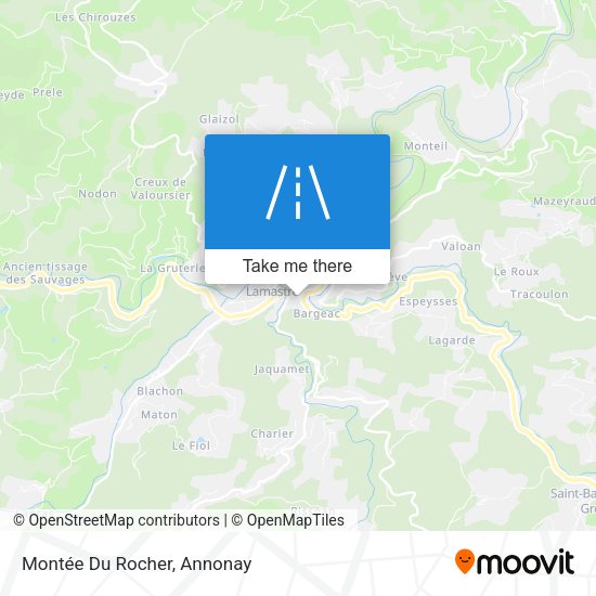 Montée Du Rocher map