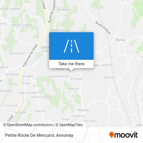 Petite Route De Mercurol map