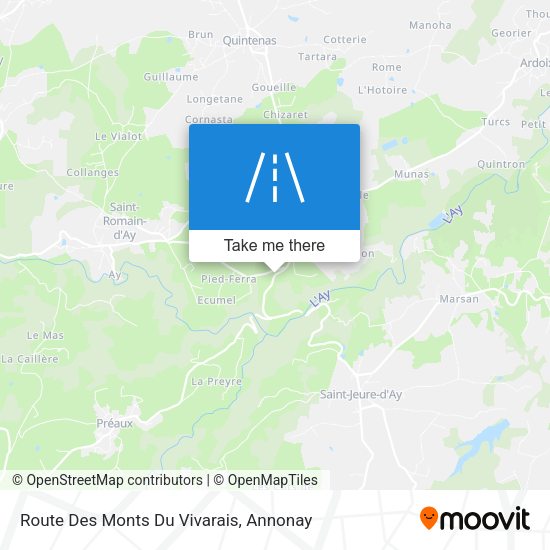 Route Des Monts Du Vivarais map