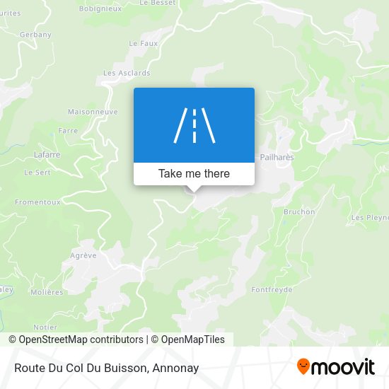 Route Du Col Du Buisson map