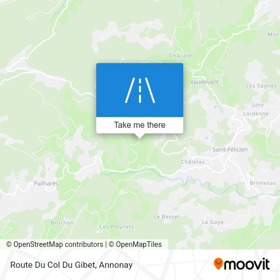 Route Du Col Du Gibet map