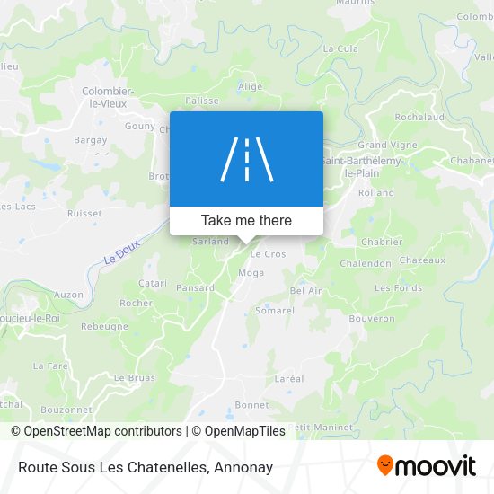 Route Sous Les Chatenelles map