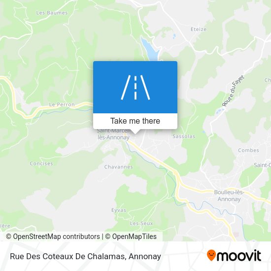 Rue Des Coteaux De Chalamas map