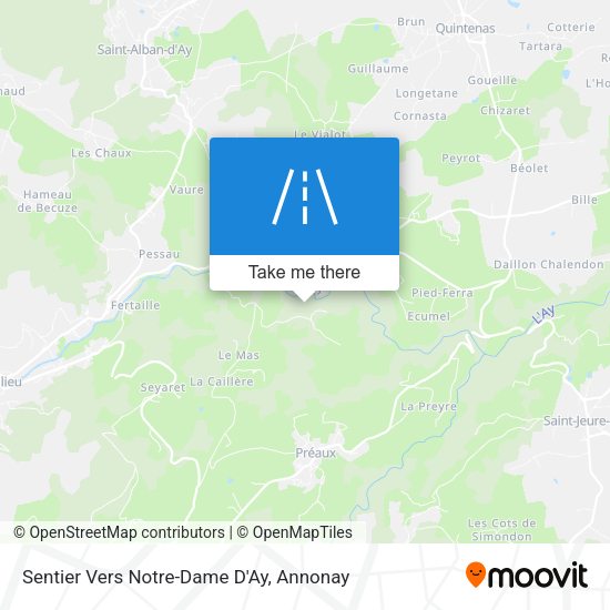 Sentier Vers Notre-Dame D'Ay map