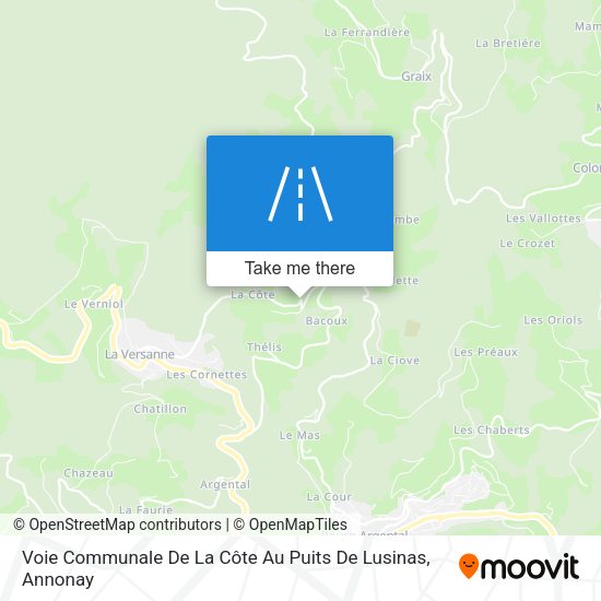 Voie Communale De La Côte Au Puits De Lusinas map