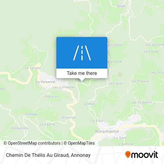 Chemin De Thélis Au Giraud map