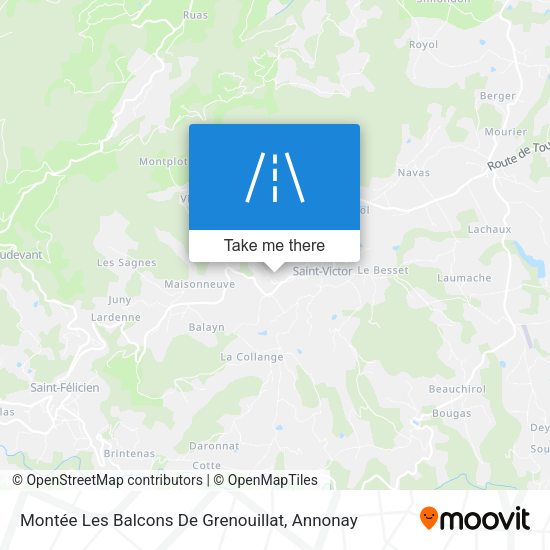 Montée Les Balcons De Grenouillat map