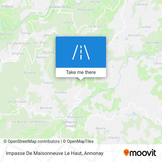 Impasse De Maisonneuve Le Haut map