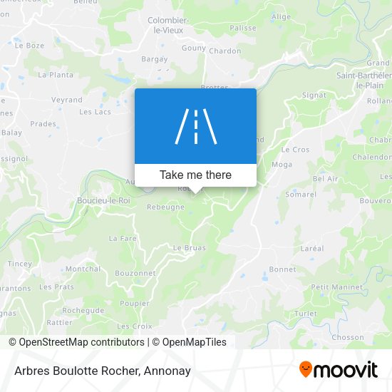 Arbres Boulotte Rocher map