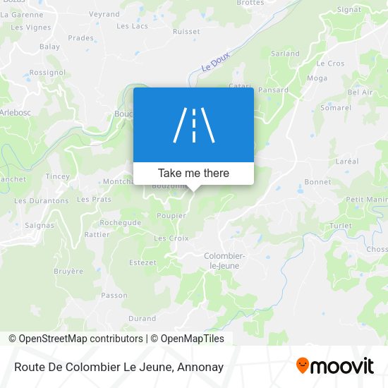 Route De Colombier Le Jeune map