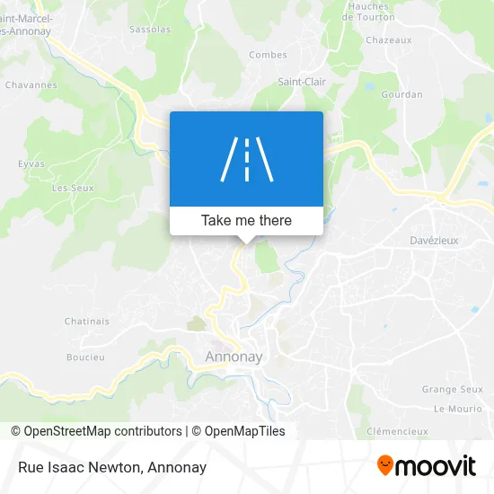 Rue Isaac Newton map