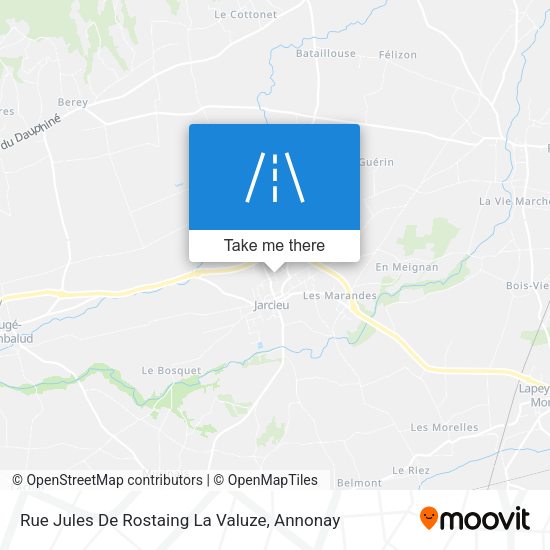 Rue Jules De Rostaing La Valuze map