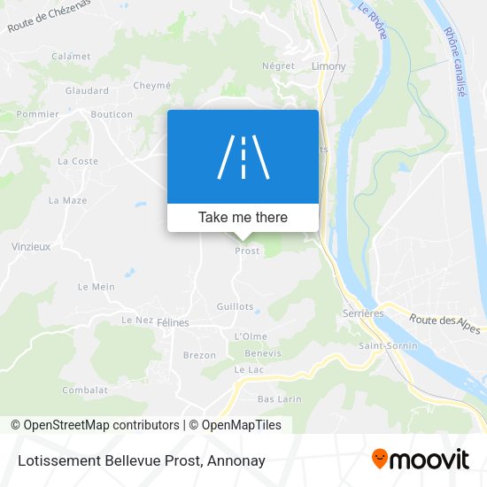 Lotissement Bellevue Prost map