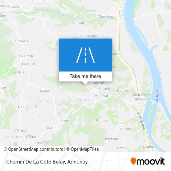 Chemin De La Côte Belay map