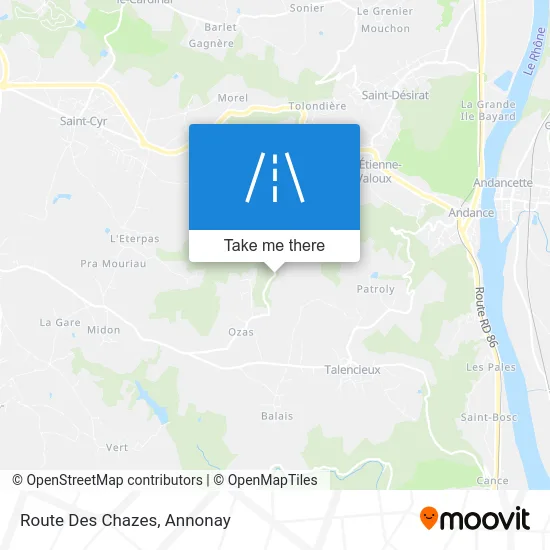 Route Des Chazes map