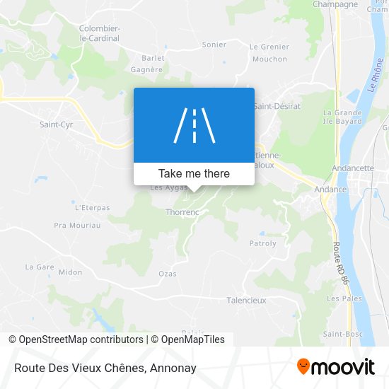 Route Des Vieux Chênes map