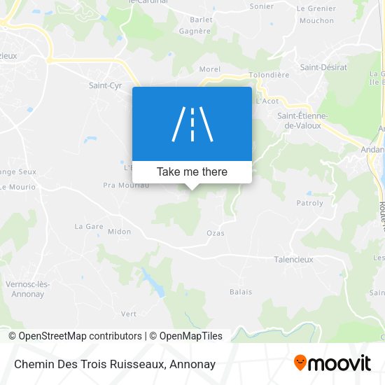 Chemin Des Trois Ruisseaux map