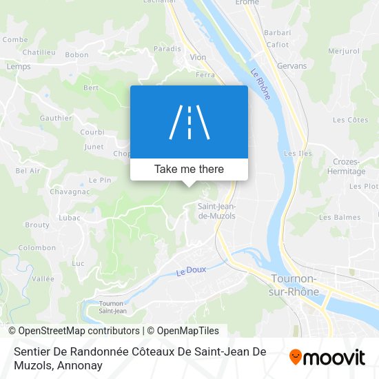 Sentier De Randonnée Côteaux De Saint-Jean De Muzols map