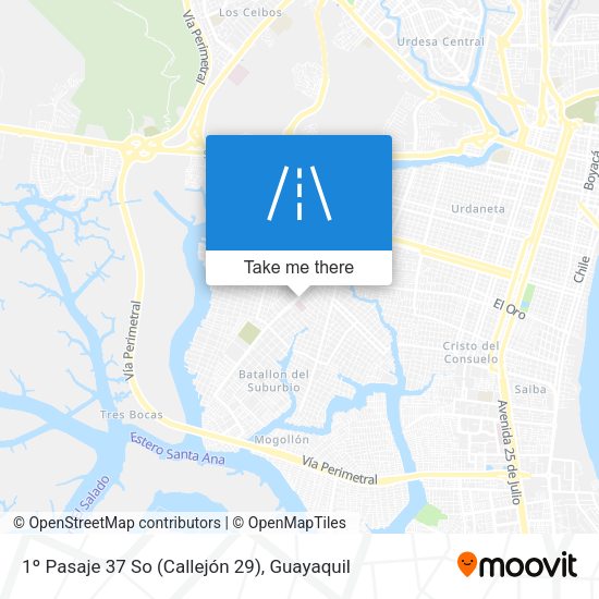 Mapa de 1º Pasaje 37 So (Callejón 29)