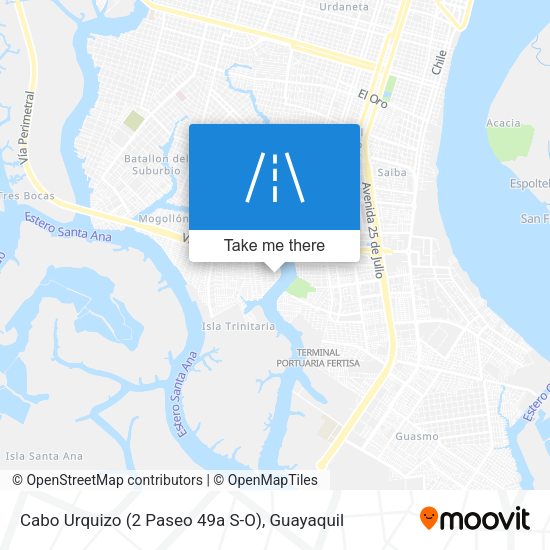 Mapa de Cabo Urquizo (2 Paseo 49a S-O)