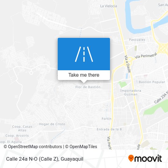 Calle 24a N-O (Calle Z) map