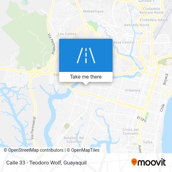 Calle 33 - Teodoro Wolf map