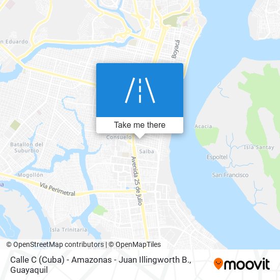 Calle C (Cuba) - Amazonas - Juan Illingworth B. map