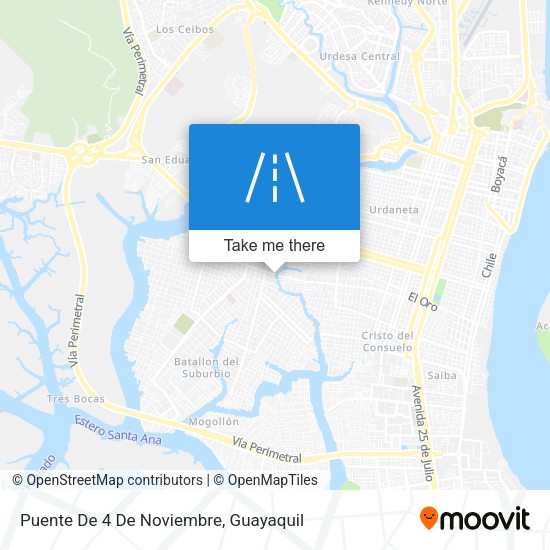 Mapa de Puente De 4 De Noviembre