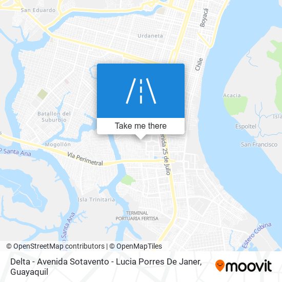 Delta - Avenida Sotavento - Lucia Porres De Janer map