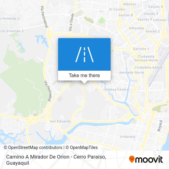 Mapa de Camino A Mirador De Orion - Cerro Paraíso