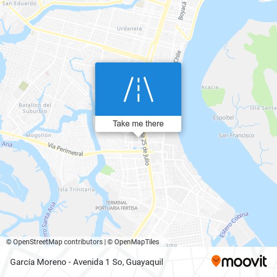 García Moreno - Avenida 1 So map