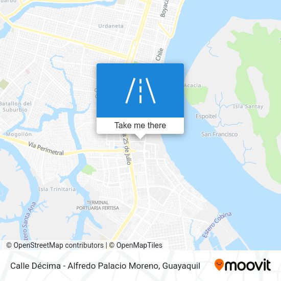 Calle Décima - Alfredo Palacio Moreno map