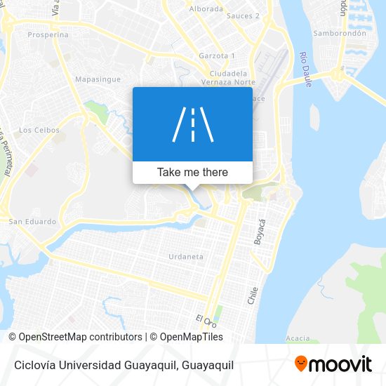 Ciclovía Universidad Guayaquil map