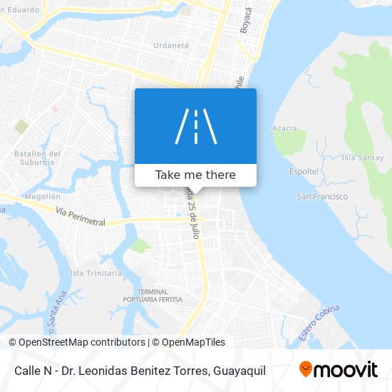 Calle N - Dr. Leonidas Benitez Torres map