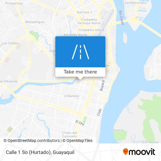 Calle 1 So (Hurtado) map