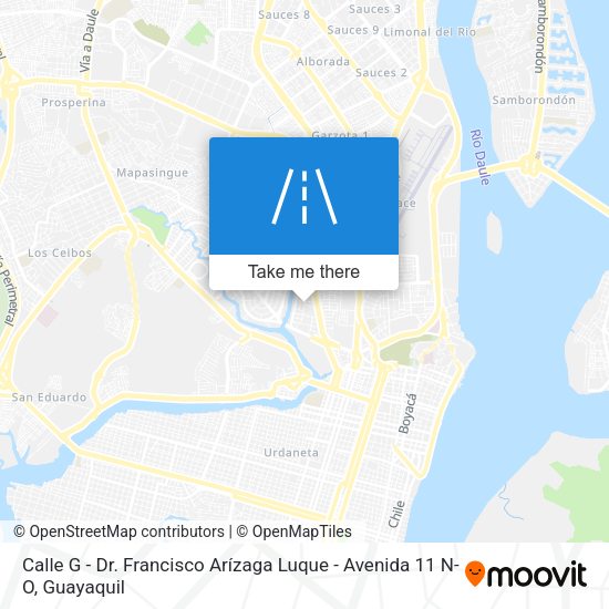 Calle G - Dr. Francisco Arízaga Luque - Avenida 11 N-O map