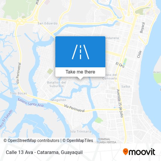 Mapa de Calle 13 Ava - Catarama