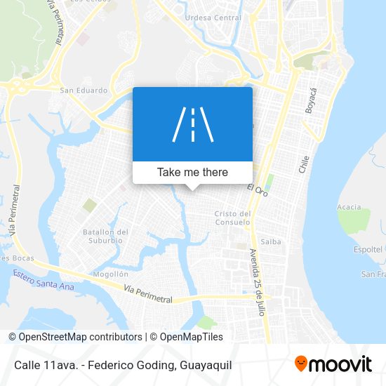 Mapa de Calle 11ava. - Federico Goding