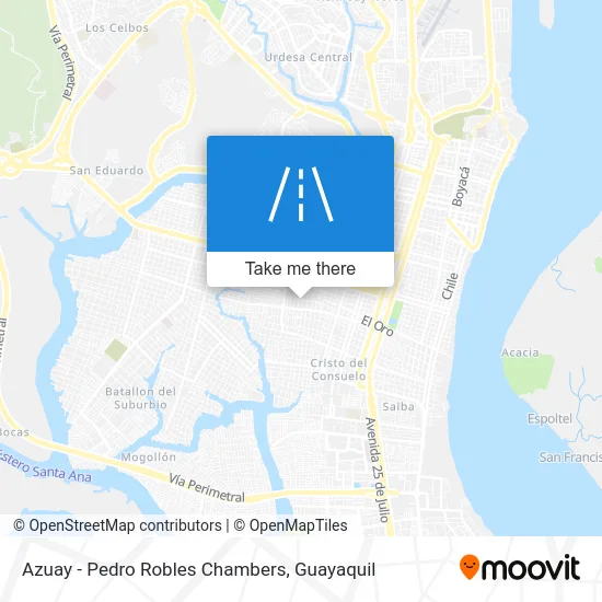 Azuay - Pedro Robles Chambers map