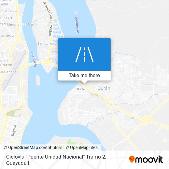 Ciclovia "Puente Unidad Nacional" Tramo 2 map