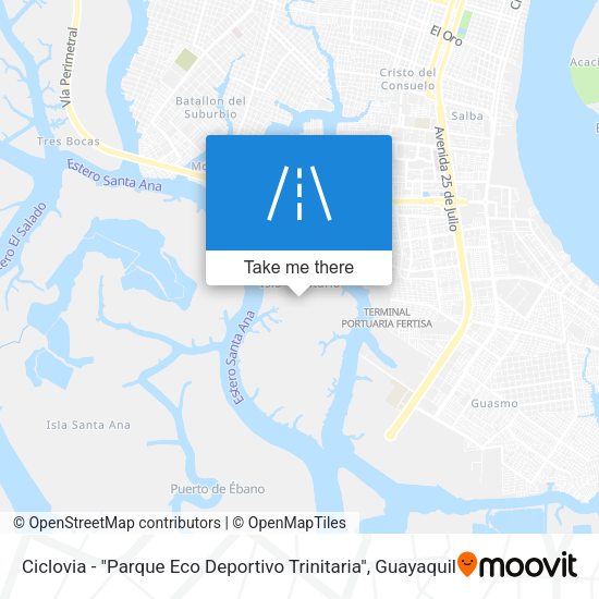 Ciclovia - "Parque Eco Deportivo Trinitaria" map